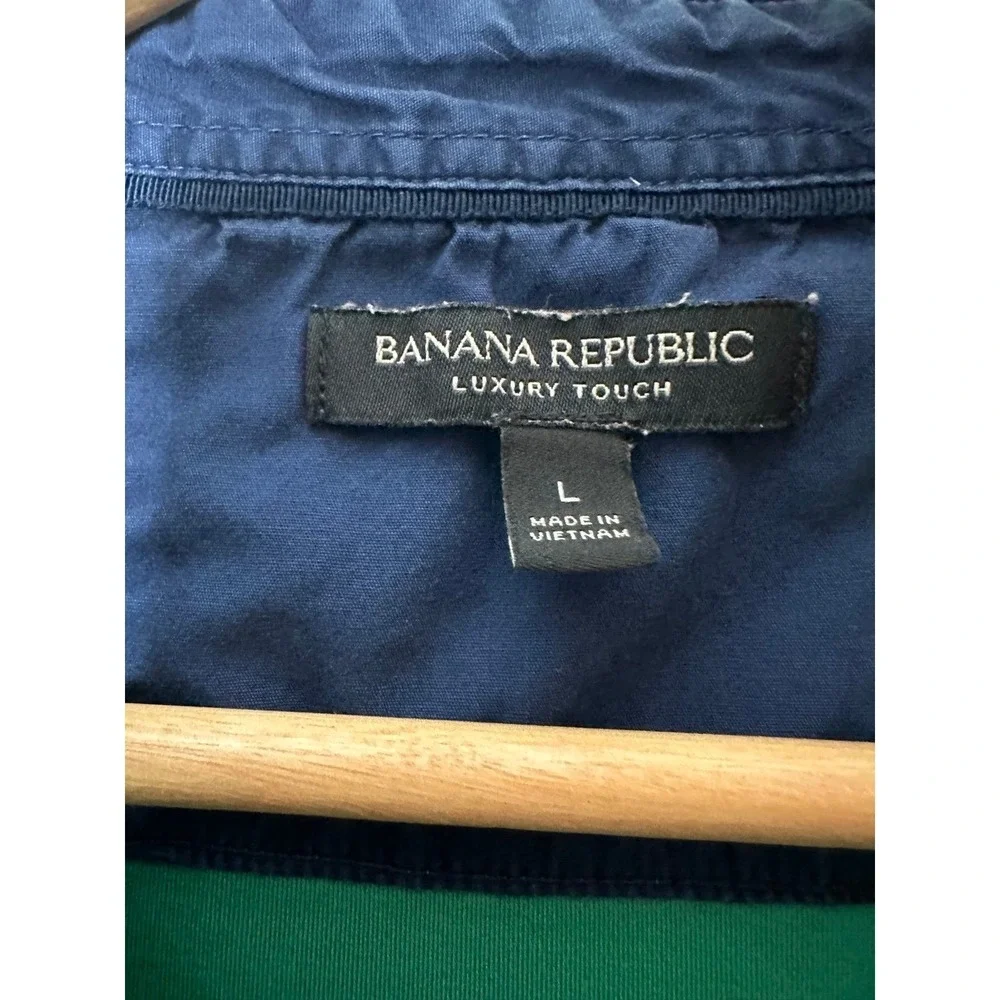 Banana Republic Men's Green Polo Shirt Preppy Casual Short Sleeve Size L
